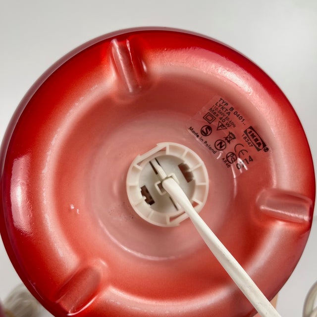 Lykta Red Lamps from Ikea, 1990, Set of 2 For Sale - Image 10 of 11
