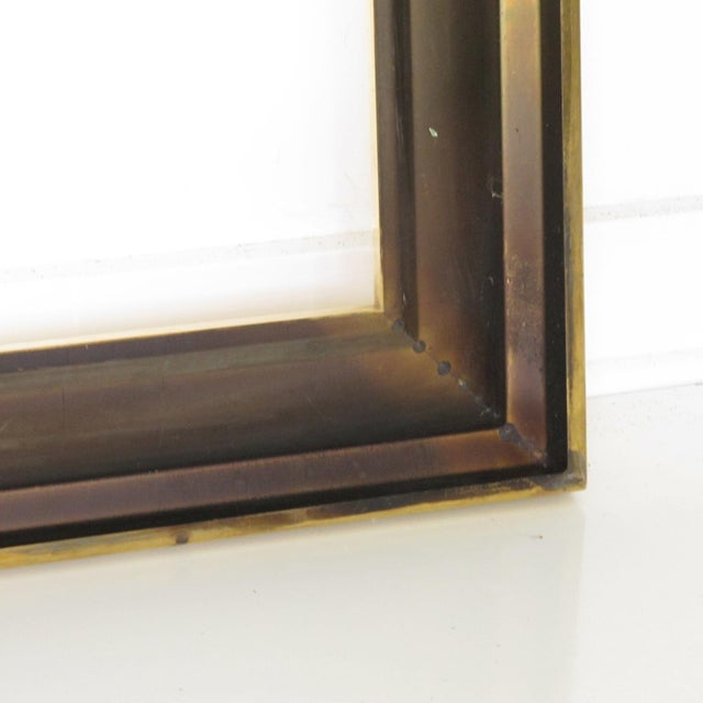 Metal Modernist Brass Metal Frame for Painting, Drawing or Mirror Project For Sale - Image 7 of 9