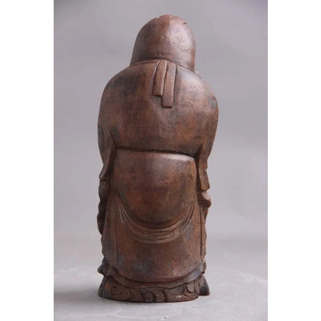 Chinese Religious Figure in Light Wood, 1960s For Sale - Image 3 of 7