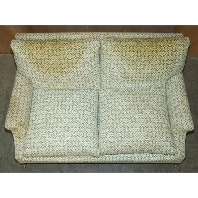 Ticking Fabric Sofa with Feather Fill Cushions from Howard & Sons Ltd For Sale - Image 13 of 18