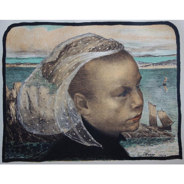Emile-Auguste WERY (1868-1935) Brittany, 1897 Original lithograph (Champenois printing house) Signed in the plate On...