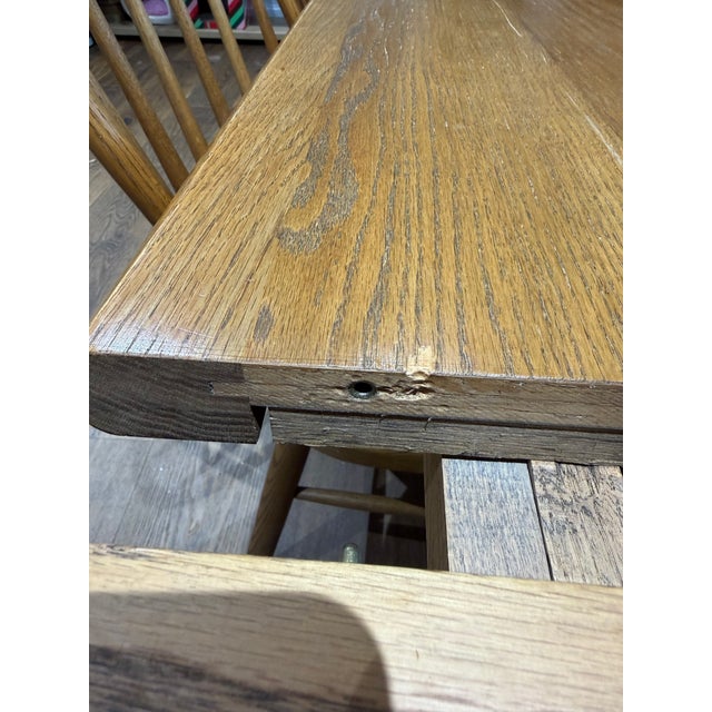 Vintage Russell Wright for Conant Ball Dining Table & Six Windsor Chairs With Two Extensions For Sale - Image 14 of 15