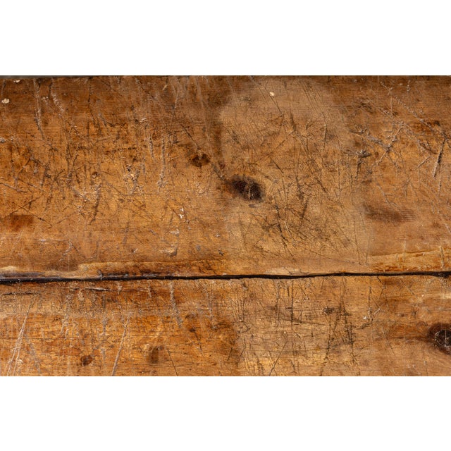 Primitive Pine Trestle Work Bench For Sale - Image 11 of 12