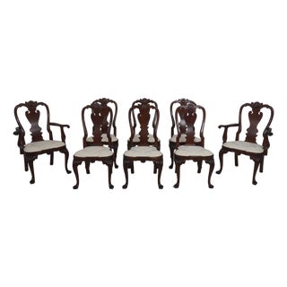 Set of 8 Stickley Colonial Williamsburg Mahogany Dining Room Chairs For Sale