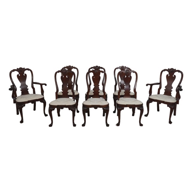 Set of 8 Stickley Colonial Williamsburg Mahogany Dining Room Chairs For Sale
