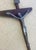 This is a modernist crucifix that is constructed in wood and metal, very good condition.