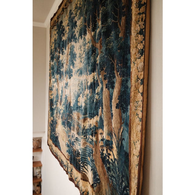 Rare Massive 17th C. Verdue Tapestry For Sale - Image 14 of 14