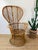 Vintage 1960s Rattan Peacock Chair Italian Modern Gio Ponti Style For Sale - Image 9 of 12