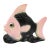 Mid-century Pink & Black Ceramic angel fish wall pocket planter made in California. The wall planter features a detailed...