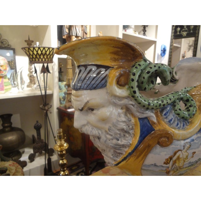 Early 20th Century Italian Majolica Urn For Sale - Image 10 of 13