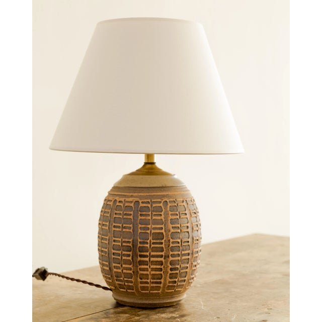 Bob Kinzie 1960s Bob Kinzie | Stoneware Table Lamp For Sale - Image 4 of 5