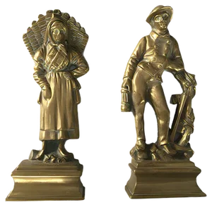 Brass Figures, 1950s, Set of 2