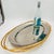 Contemporary l'Objet Contemporary 24 Karat Gold & Nickel Plated Faux Bamboo Handled 24" Oval Platter Butler's Tray For Sale - Image 3 of 17