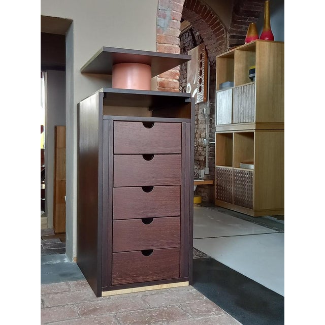 "Torchio" chest of drawers by Pietro Meccani for Meccani Arredamenti, Cascina (Pisa), 1993. Five drawers, wenge, ash root...