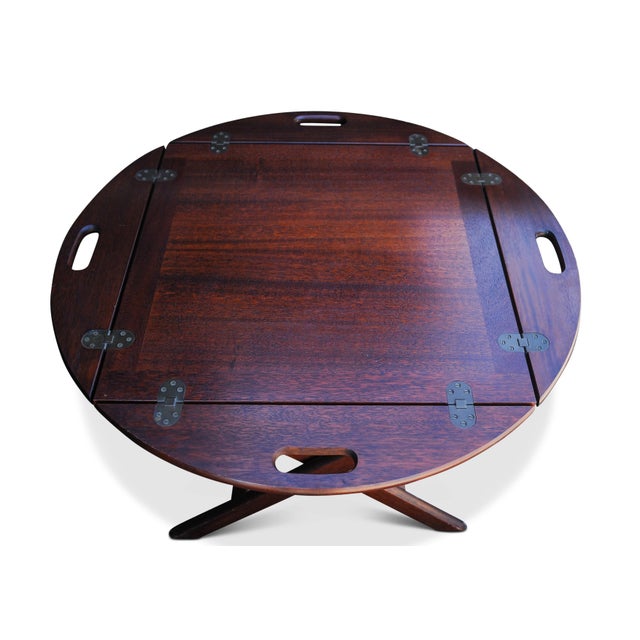 English Military Campaign Butlers Tray and Folding Stand, Set of 2 For Sale - Image 9 of 18