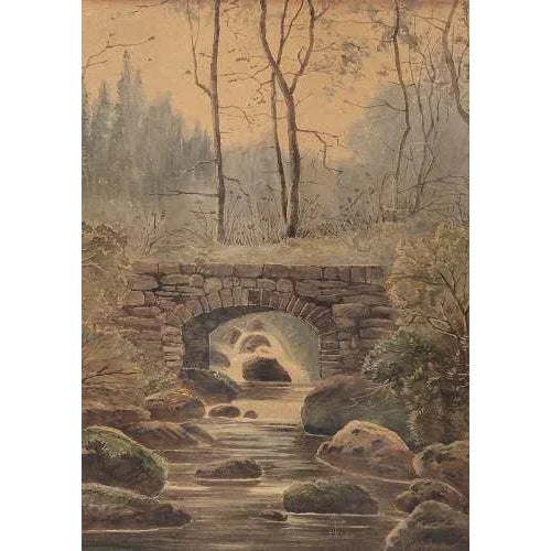 19th/20th century Europe. Watercolour on paper, signed. Damp stains. Dimensions: 35 x 24 cm.