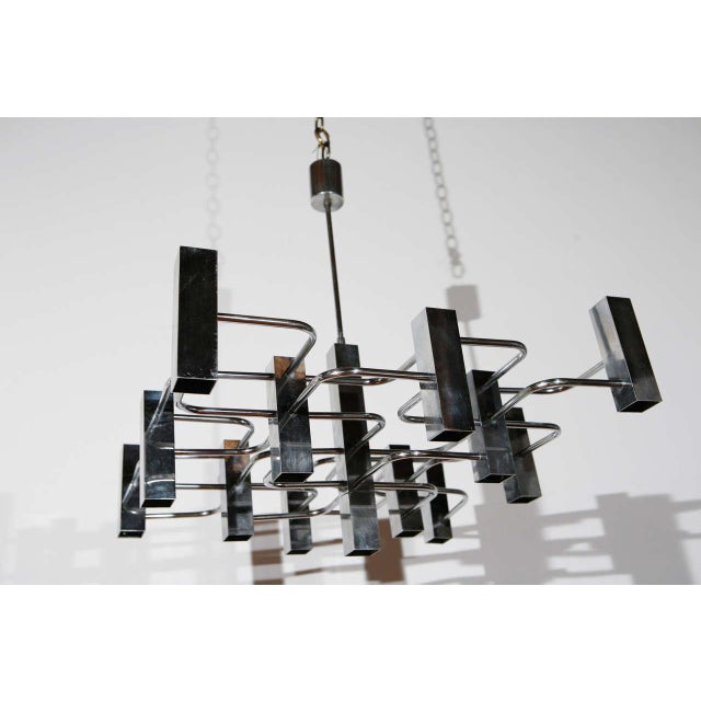 1970s 1970s Boulanger Chrome Chandelier For Sale - Image 5 of 10