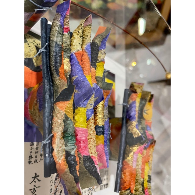 Early 21st Century Akiko Sugiyama, Akiko Sugiyama Japanese Calligraphy Painting Collage, 3D Shadow Box Sculpture For Sale - Image 5 of 16