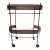 Mid Century Metal Bar Cart Trolley on Wheels For Sale