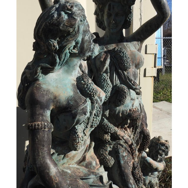 Art Deco Italian Bronze Harvest of Grapes Celebration For Sale In Nashville - Image 6 of 11