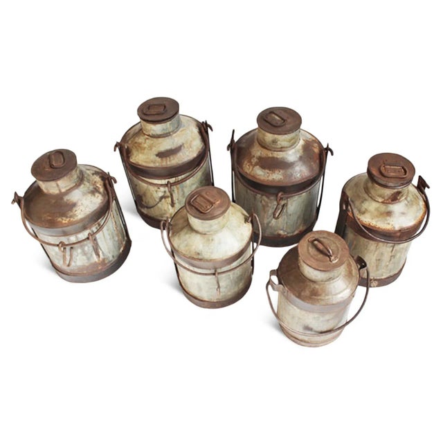 Mid 20th Century Large Vintage India Milk Can For Sale - Image 5 of 5