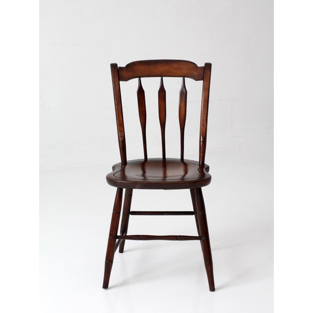 Farmhouse Vintage Windsor Side Chair For Sale - Image 3 of 12