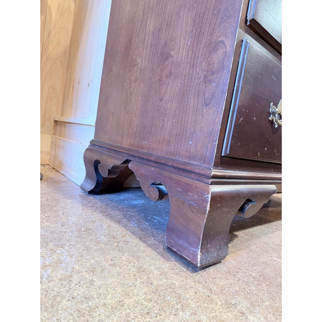 Wood Century Furniture Bonnet Top Chest on Chest, Late 20th Century For Sale - Image 7 of 8