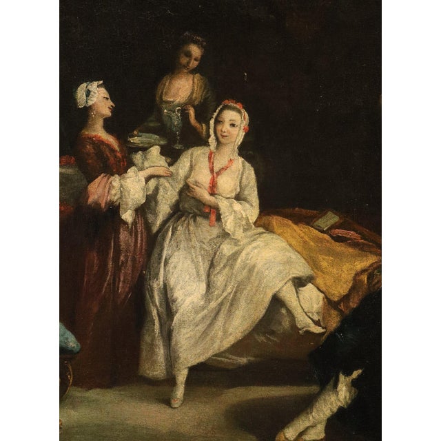 Pietro Longhi, The Awakening of the Lady, 18th Century, Oil Painting on Canvas, Framed For Sale - Image 4 of 10
