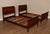 High Quality American Made Mahogany Traditional Twin Sleigh Beds. Features Curved Sleigh-Form Headboards And Footboards...