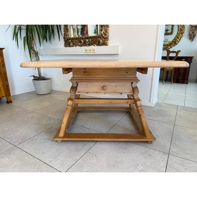 Farmhouse Jogl Table in Spruce Wood, 1970s For Sale - Image 11 of 11
