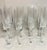 Glass 1990s Set of Eight Crystal Glass Tall Stemmed Champagne Flutes For Sale - Image 7 of 7