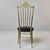 Chiavari Italian Brass High-Back Chiavari Side Chair With Cast Wing Crest For Sale - Image 4 of 9
