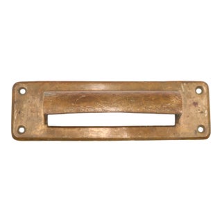 Vintage 7 In. Brass Door Letter Slot For Sale