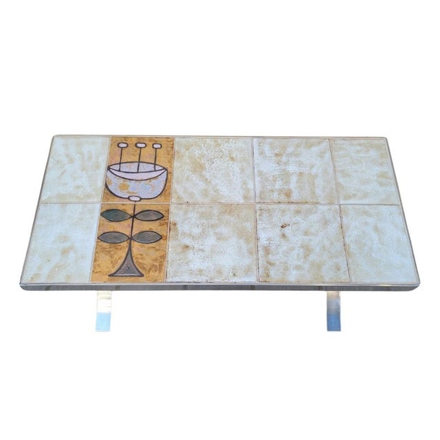 Coffee table, Jean Gregorieff for Roche Bobois, ceramic and chrome-plated steel, Mid-century, 1970s – France Spectacular...