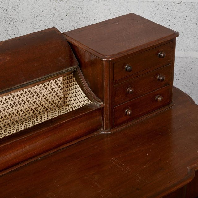 Brown Small Console Desk in Wood For Sale - Image 8 of 13