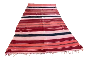 Moroccan Vintage Flat-Weave Tribal Kilim Rug
