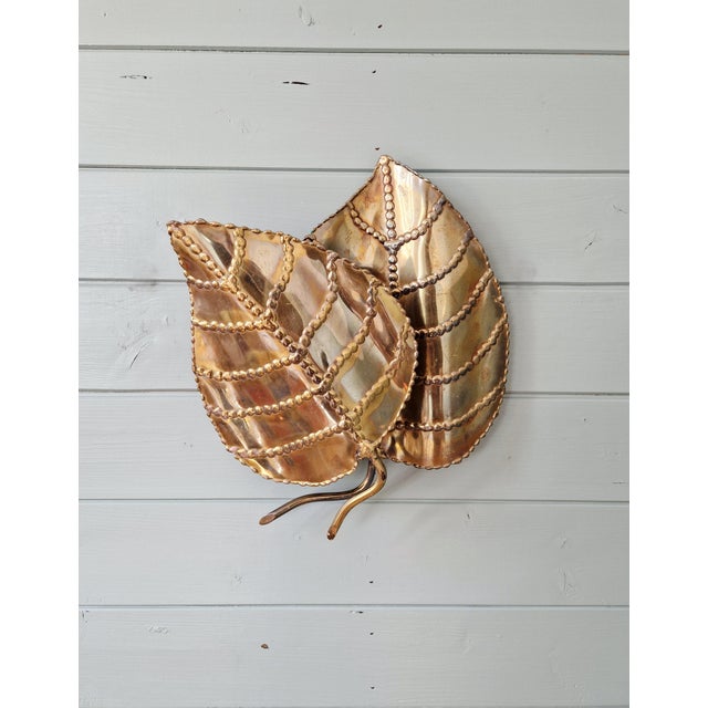 Floral Wall Sconce in Brass from Maison Jansen, France, 1970s For Sale - Image 11 of 11