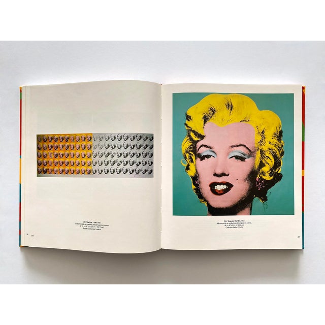 Teal " Andy Warhol : A Retrospective " Vintage 1989 First Edition Lithograph Print Hardcover Landmark Exhibition Pop Art Book For Sale - Image 8 of 18