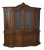 Karges French Style Walnut Curved Glass China Cabinet For Sale