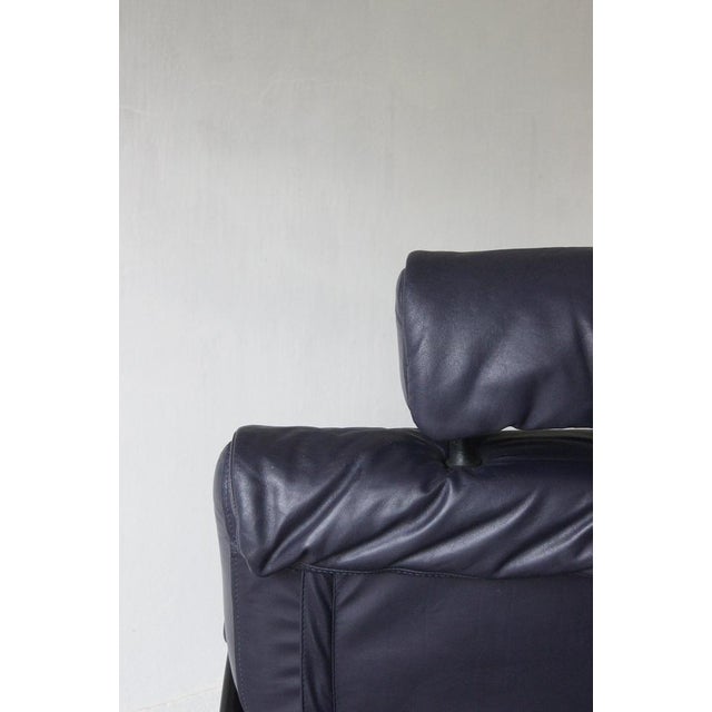 Vintage Italian Lounge Chair in Leather For Sale - Image 9 of 15
