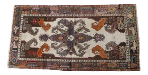 1940s Turkish Oushak Rug - 4′3″ × 8′3″