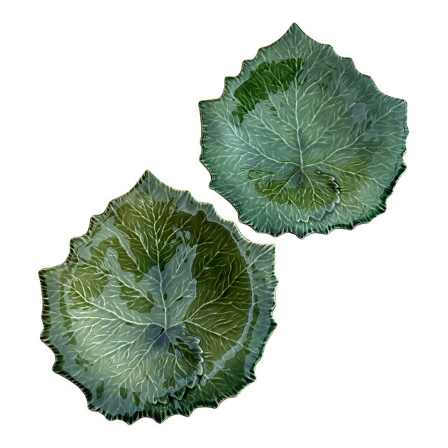 Majolica Leaves Serving Platters For Sale