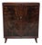Vintage Flame Mahogany Two-Door Storage Cabinet For Sale