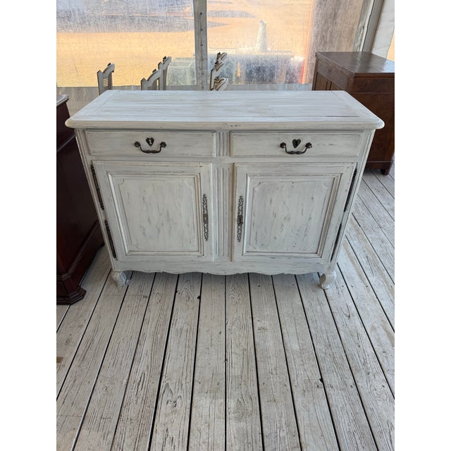 18th Century French Louis XV Provincial Solid Walnut Sideboard / Buffet. For Sale - Image 4 of 12
