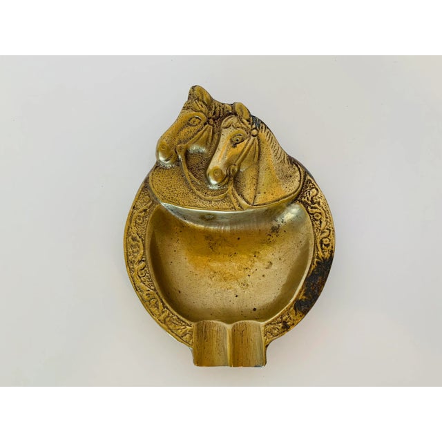 Brass Vintage Brass Equine Ashtray For Sale - Image 8 of 8