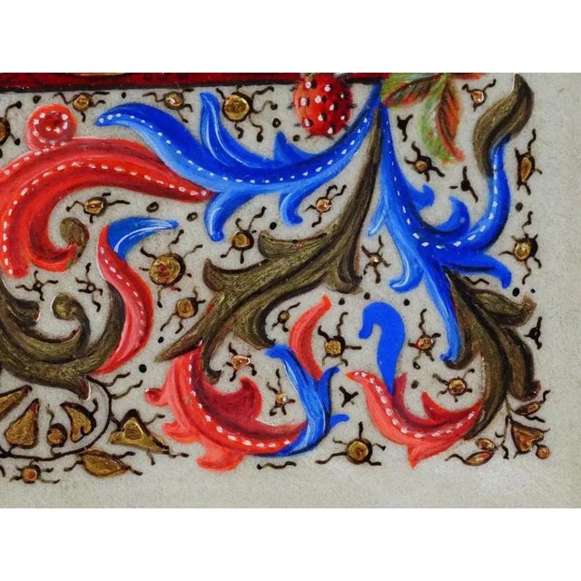 1960s Old Master Manner Painting Letter Attached by Claire Durieux Renaissance Style For Sale - Image 11 of 11