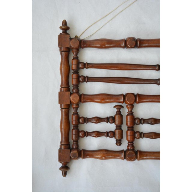Wood Antique Wall Mounted Coat Rack, 1900s For Sale - Image 7 of 16