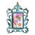Circa 1980 Baroque-Style Verdigris & Gilt Acanthus Leaf Cast Iron Easel Back Picture Frame For Sale