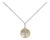 14K Yellow Gold Plated Sterling Silver 1/10 Cttw Diamond Cross Medallion Pendant Necklace For Sale