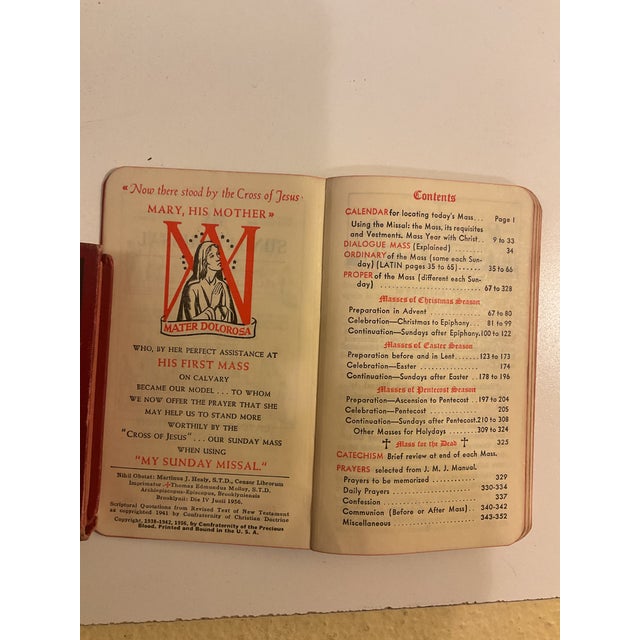 Vintage My Sunday Missal Explained by Father Stedman Catholic Prayer Book Pocket Missal For Sale - Image 4 of 9